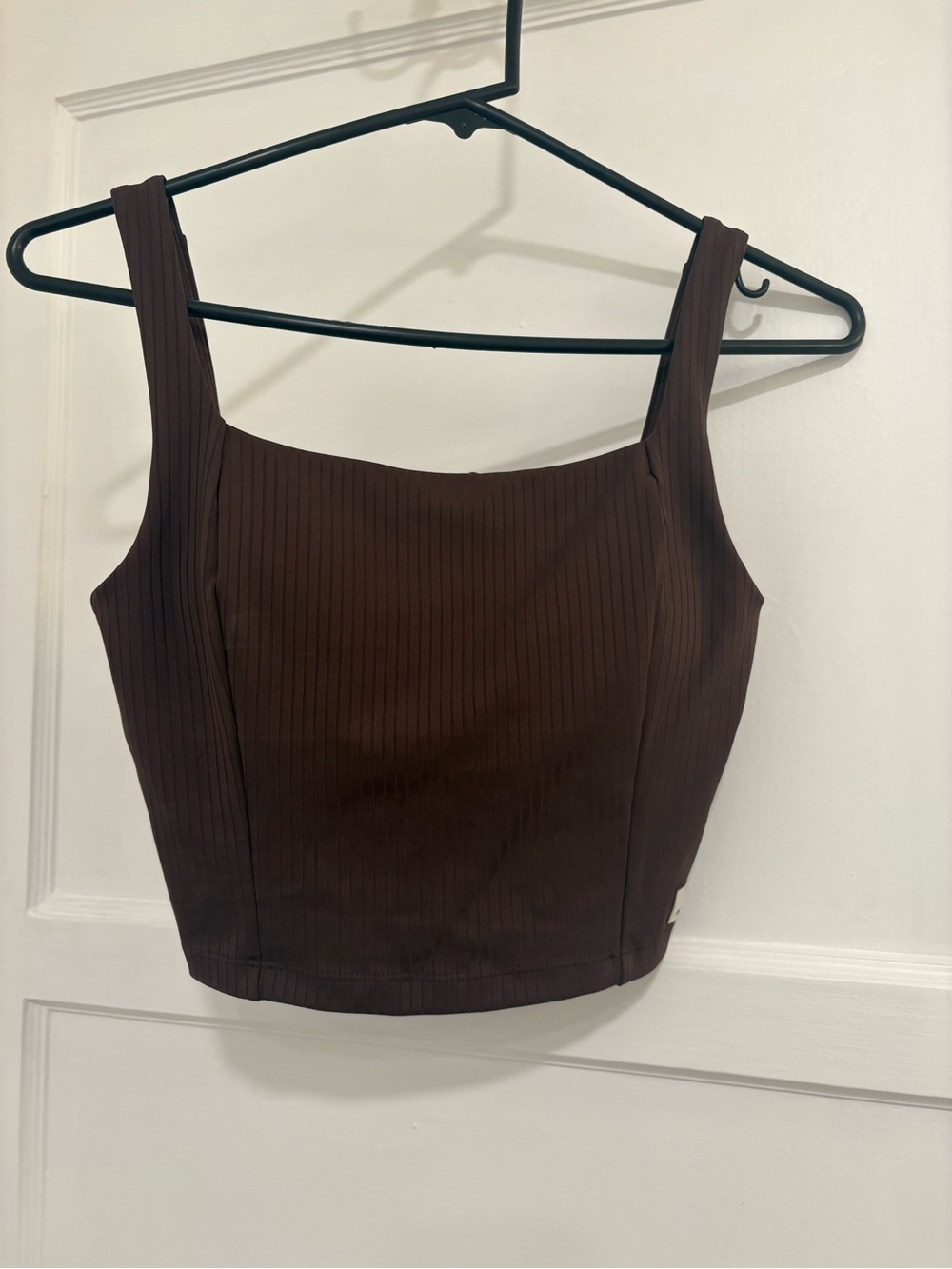 Vuori Women's Rib Crop Tank Top Brown Size XS Athletic Workout